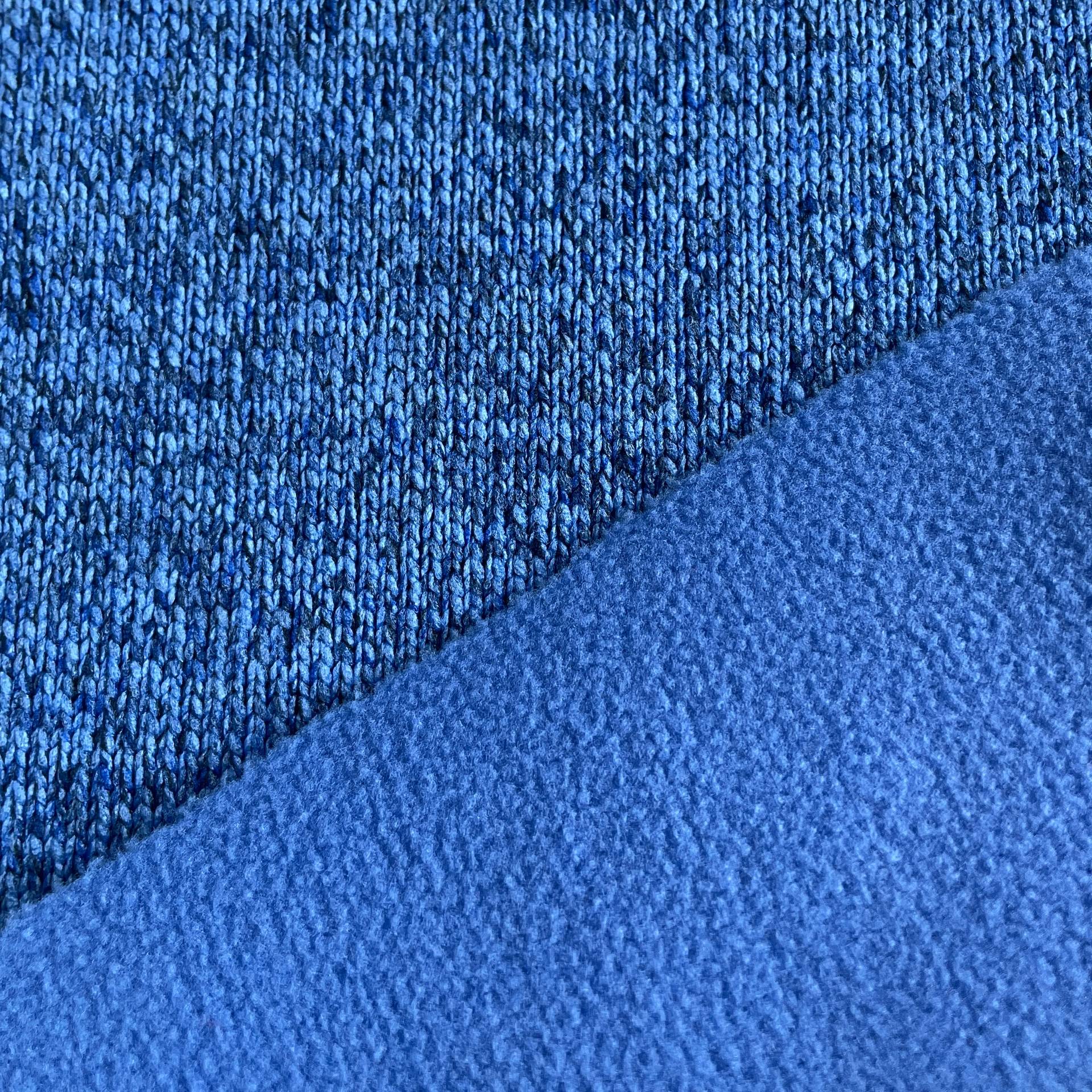 革命性的100%涤纶针织面料粘合抓绒